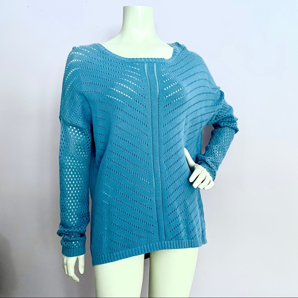PRANA Parker Sweater Large Dropped shoulder Blue